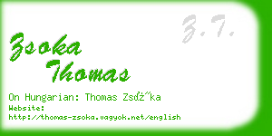 zsoka thomas business card